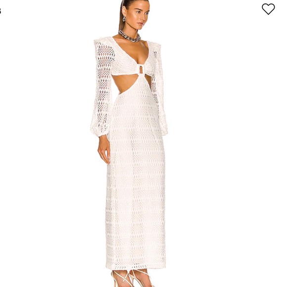 patBO Crochet Cut Out Maxi Dress white - Picture 2 of 6